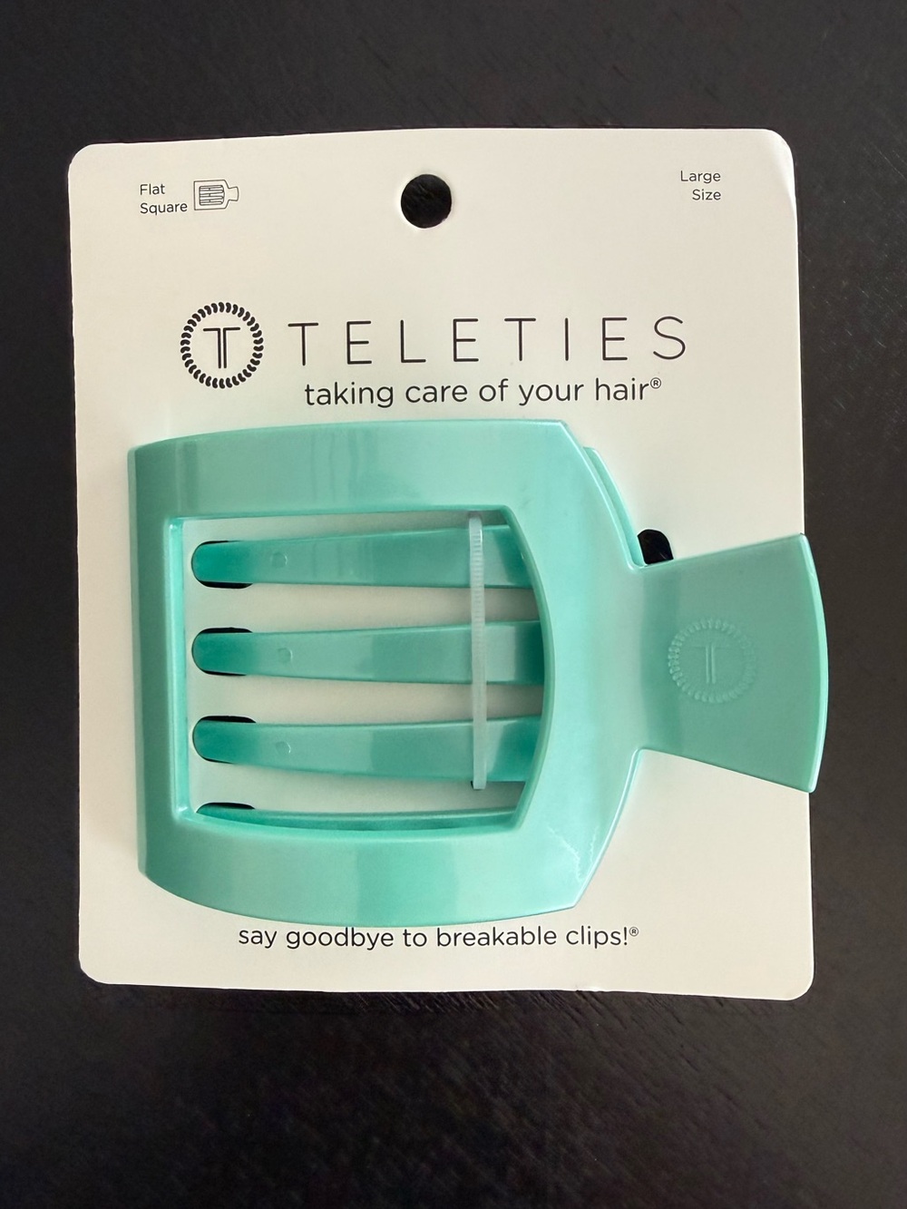Brand new! Teleties Large Flat Square Claw Clip
